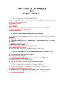 contenidos de la formación del bloque común td i