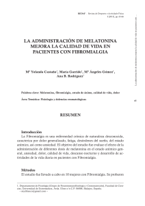 la administración de melatonina mejora la calidad de vida en