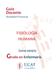 Guía Docente FISIOLOGÍA HUMANA - Universidad Católica de Ávila