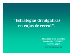 "Estrategias divulgativas en cajas de cereal".