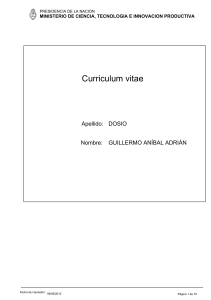 Curriculum vitae - Facultad de Ciencias Agrarias