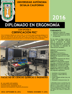 diplomado en ergonomía - Facultad de Ciencias Químicas e