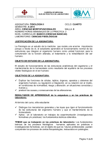 Página 1 de 6 ASIGNATURA: FISIOLOGÍA II CICLO: CUARTO