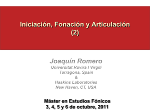 Joaquín Romero Iniciación, Fonación y Articulación