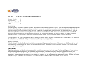ENF305 Introduction to Pathophysiology