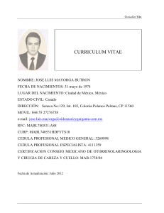CURRICULUM VITAE - Acta Pedi&aacute;trica de M&eacute;xico