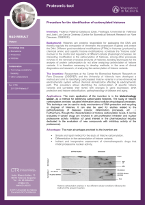 Procedure for the identification of carbonylated histones733 histonas.