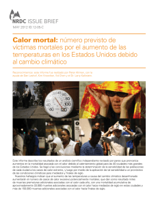 Calor mortal: número previsto de víctimas mortales