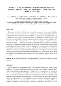 modelización regional de periodos secos sobre la península ibérica