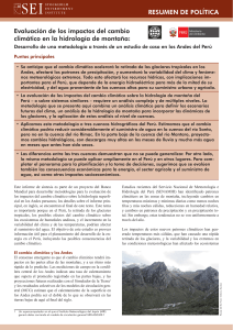 Evaluación de los impactos del cambio climático en la