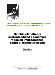 Cambio climático y sustentabilidad económica y social