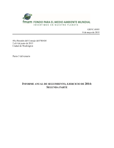 informe anual de seguimiento, ejercicio de 2014: segunda parte