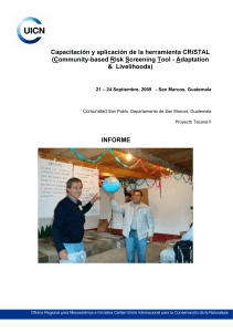 Capacitación y aplicación de la herramienta CRiSTAL