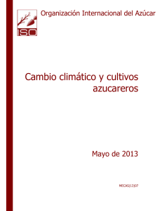 Cambio climático y cultivos azucareros Mayo 2013