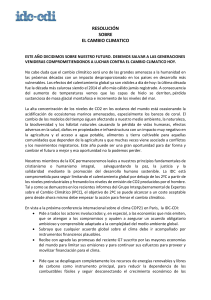 resolución sobre el cambio climatico - idc-cdi