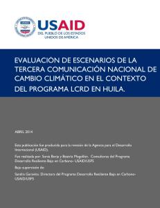 EVALUACIÓN DE ESCENARIOS DE LA TERCERA