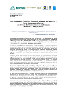 Los propietarios Forestales Europeos, así como sus - Copa