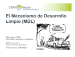 El Mecanismo de Desarrollo Limpio (MDL)