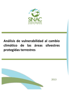 Análisis de vulnerabilidad al cambio climático de las áreas