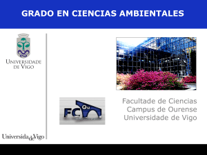 Facultade de Ciencias Campus de Ourense Universidade de Vigo