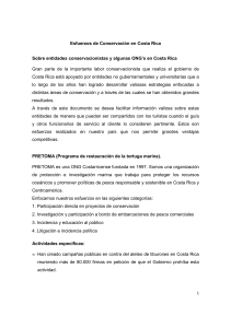 Actividades de Conservacion