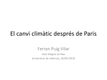 El canvi climàtic després de Paris