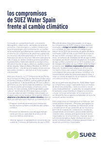 los compromisos de SUEZ Water Spain frente al cambio