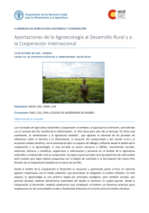 Aportaciones de la Agroecología al Desarrollo Rural ya la