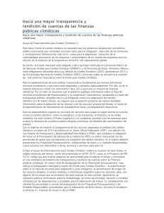 Hacia una mayor transparencia y rendición de cuentas de las