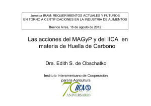 Lic. Edith Obstchatko- IICA