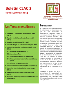 Bolet&iacute;n CLAC 2, II Trimestre 2011
