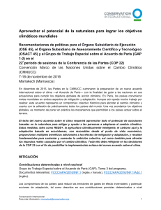 Aprovechar el potencial de la naturaleza para lograr los objetivos