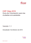 CDP Cities 2016 Guía de Orientación para las ciudades
