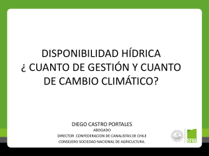DISPONIBILIDAD HIDRICA - Sociedad Nacional de Agricultura