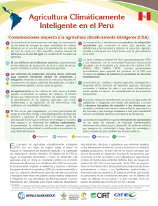 Agricultura climáticamente inteligente en el Perú + vr
