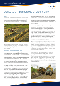 Agricultura &ndash; Estimulando el Crecimiento