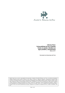 Vulnerabilidad de las ciudades frente al cambio climático en agua