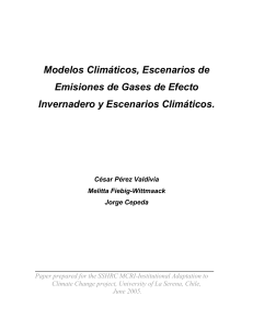 Modelos Climáticos, Escenarios de Emisiones de Gases de