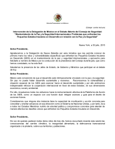 Discurso:Intervenci&oacute;n de la Delegaci&oacute;n de M&eacute;xico en el Debate