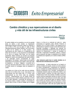 Cambio climático y sus repercusiones en el diseño y vida útil de las