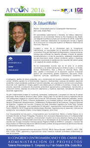Dr. Eduard Müller - Congreso Anual de Administración de Proyectos