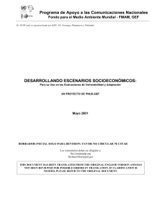 desarrollando escenarios socioeconómicos