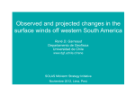 Observed and projected changes in the surface winds off