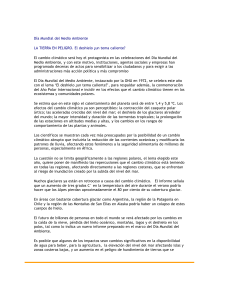 El cambio climático será hoy el protagon