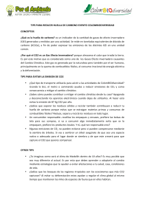 TIPS PARA REDUCIR HUELLA DE CARBONO EVENTO