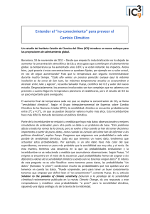 Entender el “no-conocimiento” para preveer el Cambio Climático