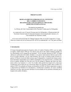 Desplazamiento forzoso en el contexto del cambio climático