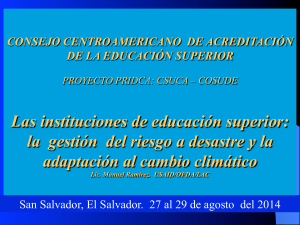 Las instituciones de educación superior: la gestión del riesgo