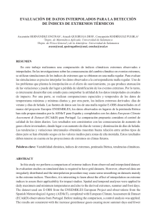 Evaluación de datos interpolados para la detección de índices de