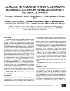 modelación del rendimiento de frijol bajo escenarios